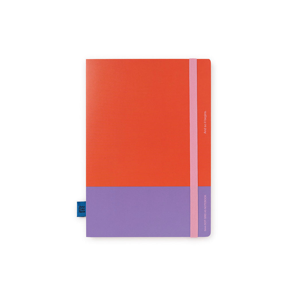 Large Basic A5 Notebook, Purple (Grid)