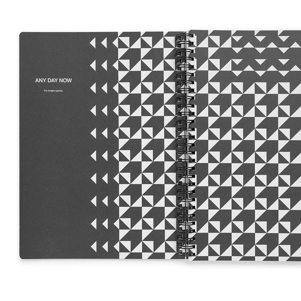 Any Day Now Spiral Notebook B5 Dot Grid Black Milligram