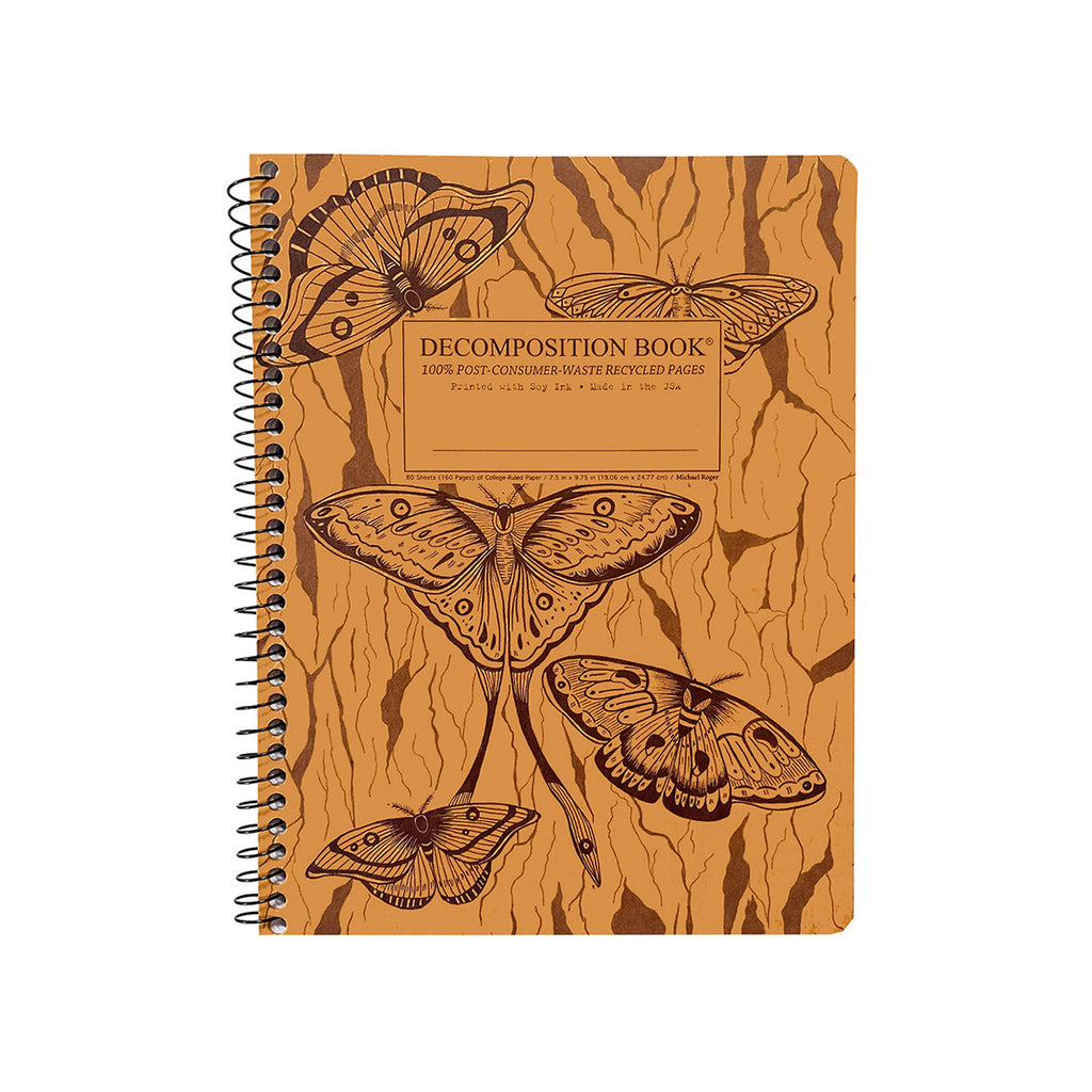 Book Midnight Moths Large Spiral Notebook Milligram