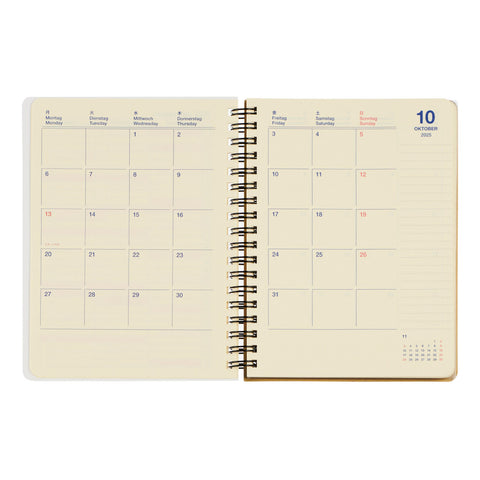 2026 Rollbahn Spiral-Bound Diary B6