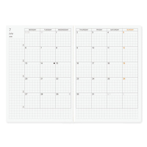 2026 Techo Original A6 Daily Planner English