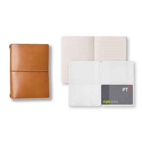 Refillable Leather Journal Set Passport B7