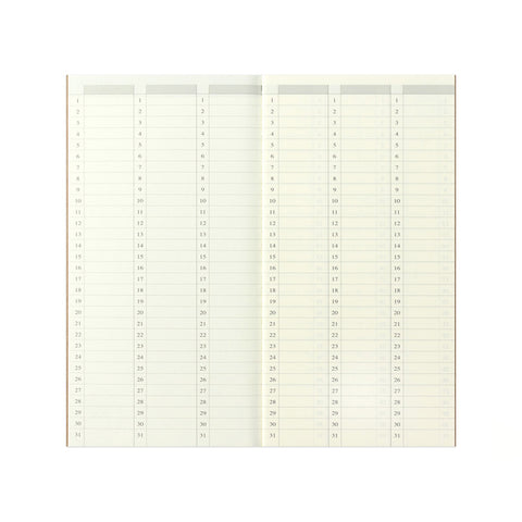 Traveler's Notebook Undated Diary Refill Weekly