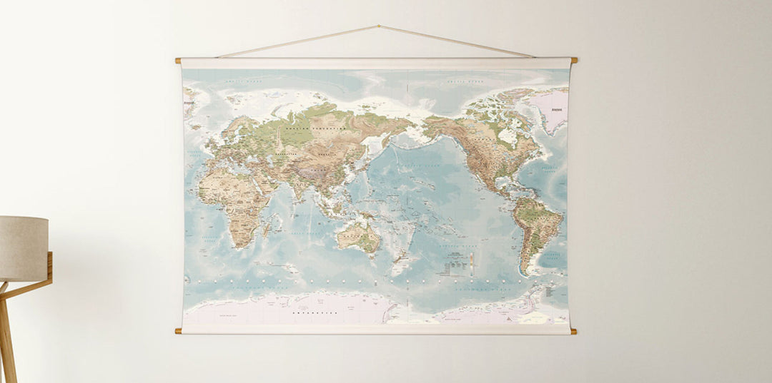 Canvas World Maps Australia | World Map Canvas Prints – Milligram