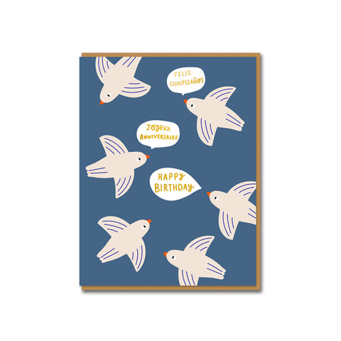 Birds Birthday Greeting Card