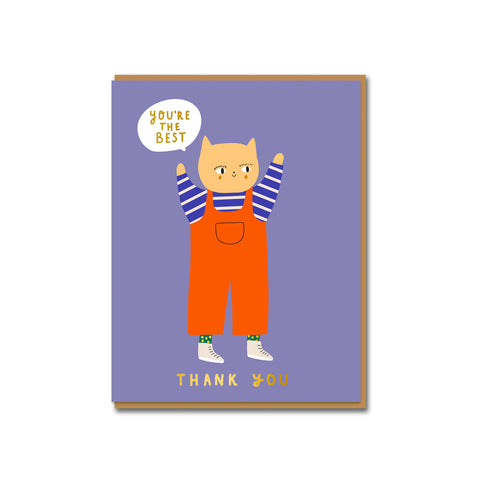 Cat Thank You Greeting Card