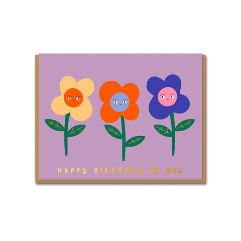 Flower Birthday Greeting Card