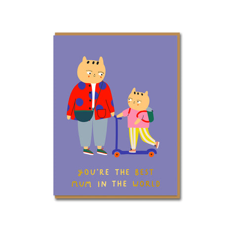 Best Mum in the World Greeting Card