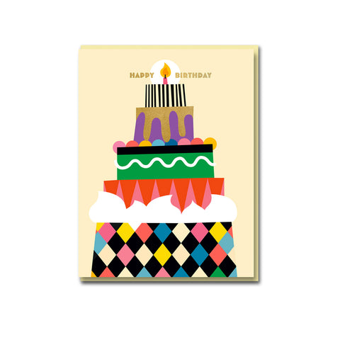 Cake Tower Birthday Greeting Card