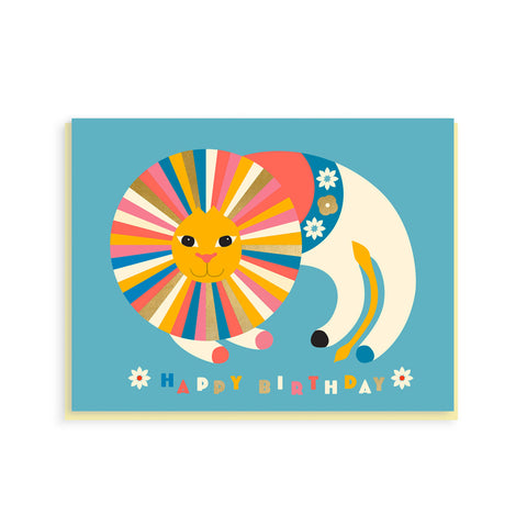 Birthday Lion Greeting Card