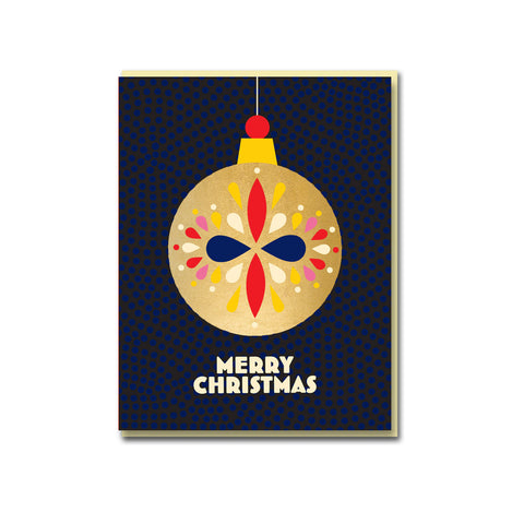 Gold Bauble Greeting Card