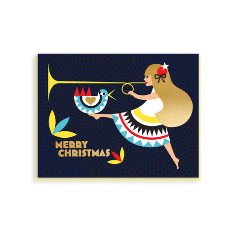 Christmas Trumpet Greeting Card