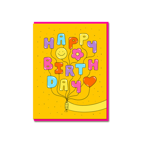 Birthday Balloons Greeting Card