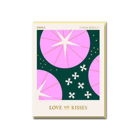 Zinnia Love & Kisses Greeting Card