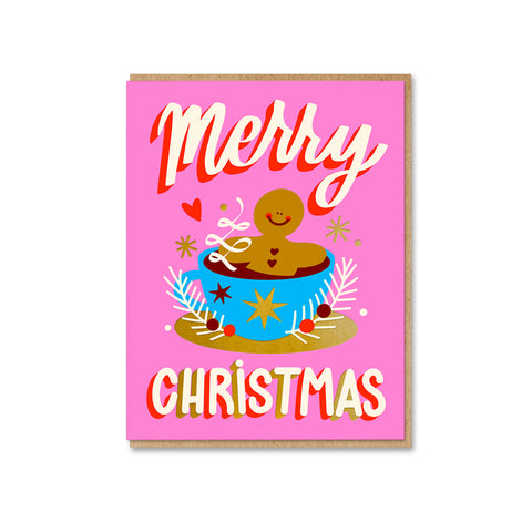 Merry Gingerbread Mug Greeting Card