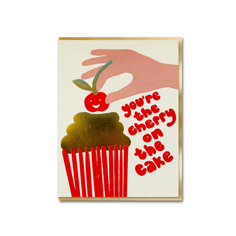 Cherry Cake Greeting Card