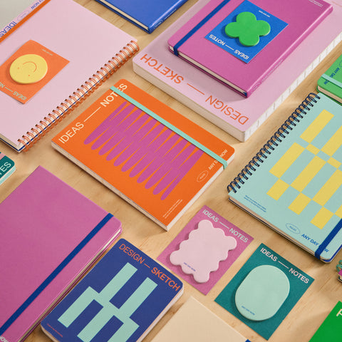 Coral Open Bound Notebook Ruled A5