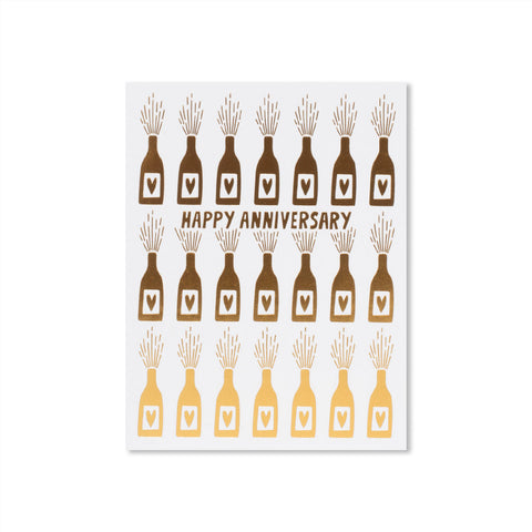 Anniversary Bottles Greeting Card