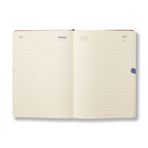 2026 Daily Tangerine Freestyler Diary Ruled A5