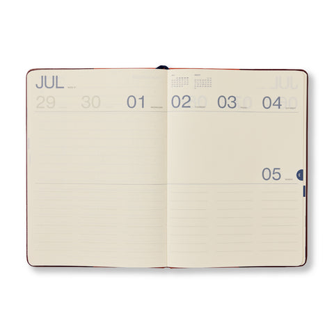 2026 Weekly Scheduler Diary Tangerine and Plum A5