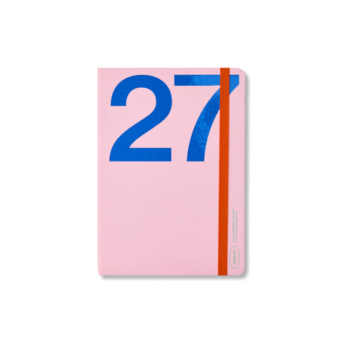 Pink & Navy 2027 Weekly Achiever Diary A5