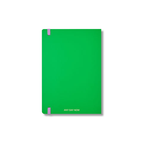 Green Open Bound Notebook Dot Grid A5