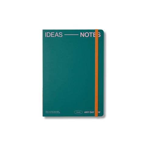 Teal Open Bound Notebook Ruled A5