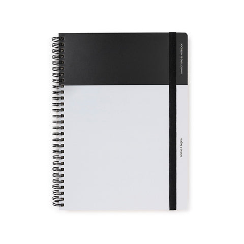 Spiral Monochrome Notebook B5 Dot Grid