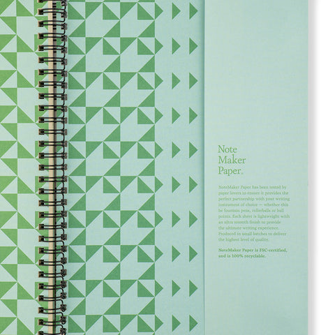 Spiral Bright Notebook B5 Blue and Forest Plain
