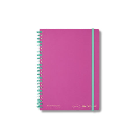 Magenta Spiral Notebook Ruled A5