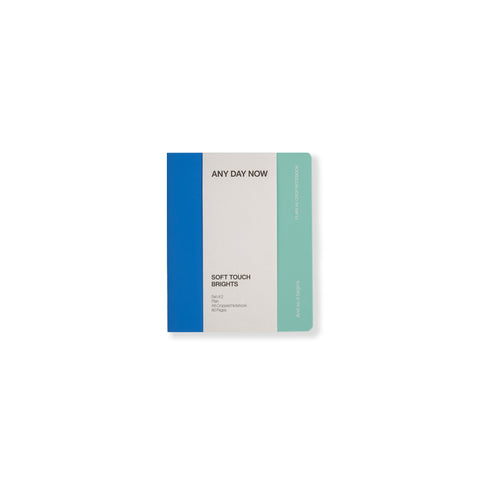 Soft Touch Notebooks Set of 2 Plain A6 Cropped Blue and Mint