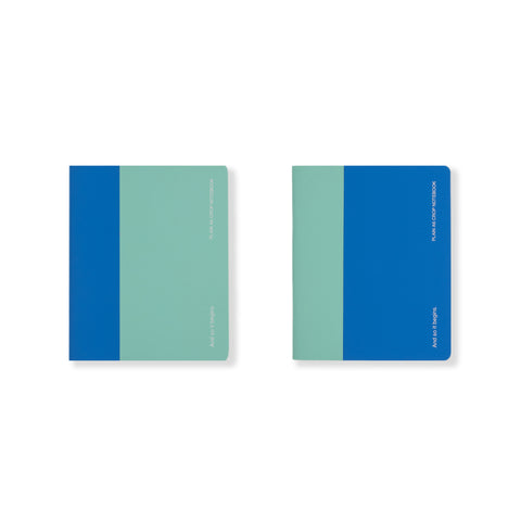 Soft Touch Notebooks Set of 2 Plain A6 Cropped Blue and Mint