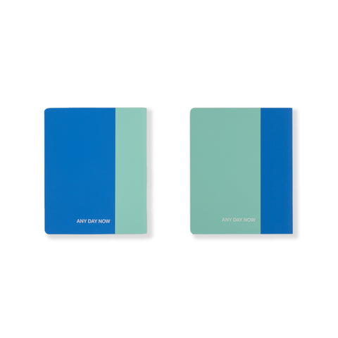 Soft Touch Notebooks Set of 2 Plain A6 Cropped Blue and Mint