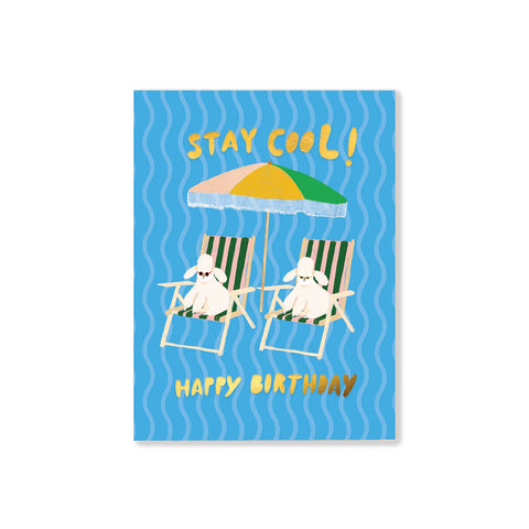 Cool Poodles Greeting Card