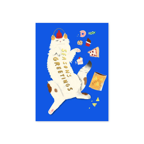 Fully Maxxed Cat Greeting Card