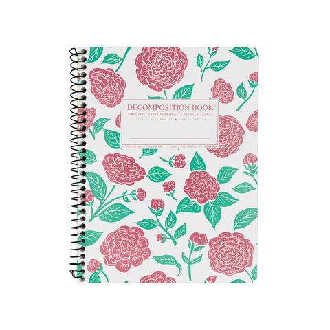 Camellias Large Spiral Notebook