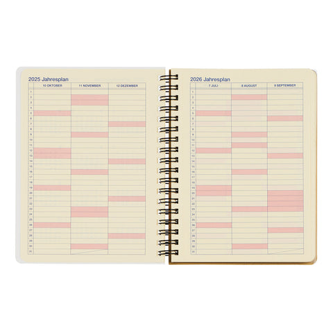 2026 Rollbahn Spiral-Bound Diary B6