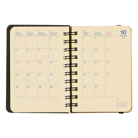 2027 Rollbahn Monthly Diary Mini Metallic Hologram