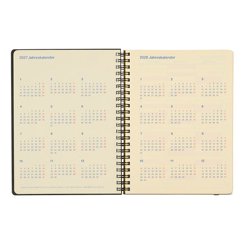 2027 Rollbahn Monthly Diary A5 Metallic Pearl White