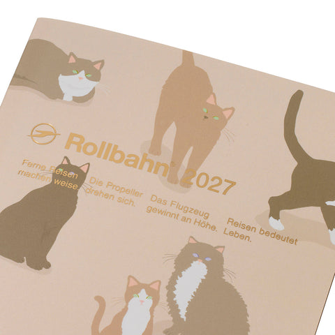 2027 Rollbahn Notebook Monthly Diary A5 Animal Cat
