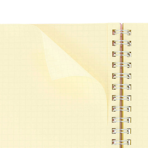 Rollbahn Large Spiral Notebook Clear Pink