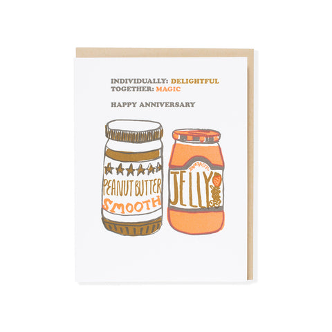 PB and J Anniversary Greeting Card