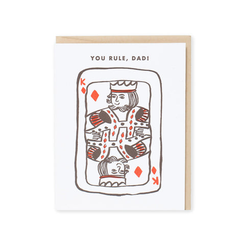 Your Rule Dad Playing Card Greeting Card