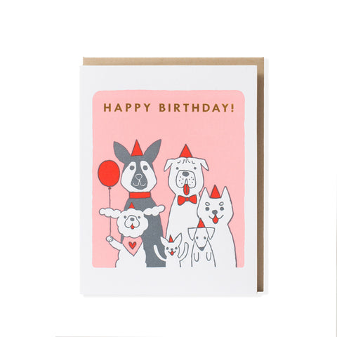 Bday Dogs Greeting Card