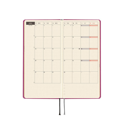 2026 Techo Weeks Planner Peony Purple