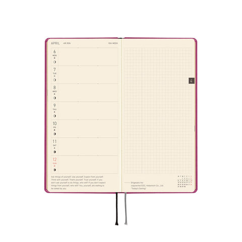 2026 Techo Weeks Planner Peony Purple
