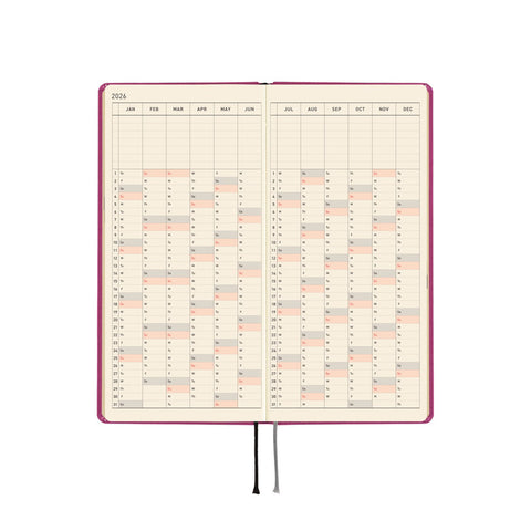 2026 Techo Weeks Planner Peony Purple