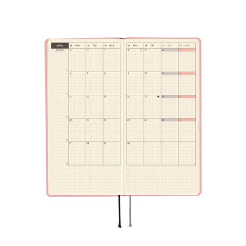 2026 Techo Weeks Planner Strawberry Milk