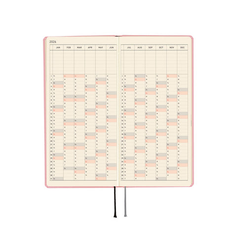 2026 Techo Weeks Planner Strawberry Milk
