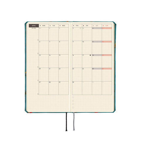 2026 Techo Weeks Planner Bow and Tie In the Forest